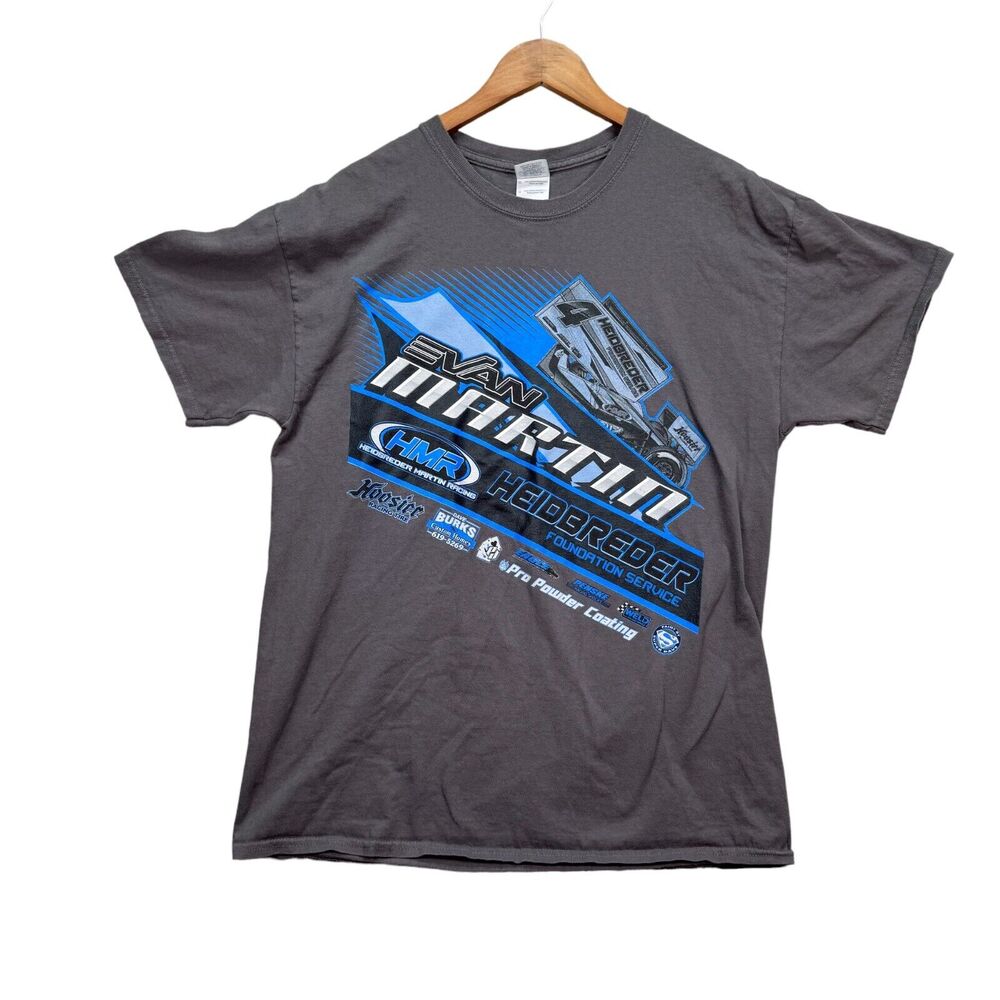 Evan Martin Racing California MO Heidbreder HMR Men's Gray T-Shirt Men's sz L